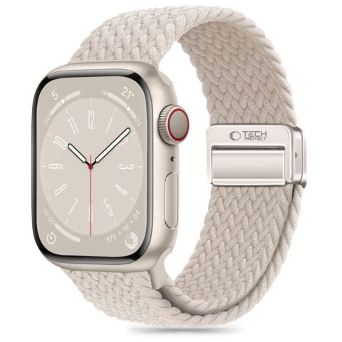 TECH-PROTECT NYLONMAG narukvica za APPLE WATCH 6 / 7 / 8 / 9 / 10 / SE (40 / 41 / 42 mm) NATURAL TITANIUM - Slika 1