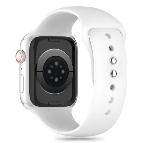 TECH-PROTECT SILICONE narukvica za APPLE WATCH 6 / 7 / 8 / 9 / 10 / SE / ULTRA 1 / 2 (44 / 45 / 46 / 49 mm) bijela - Slika 3