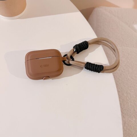 TECH-PROTECT SILICONE ROPE zaštita za APPLE AIRPODS PRO 1 / 2 (CHOCOLATE BROWN) - Slika 3