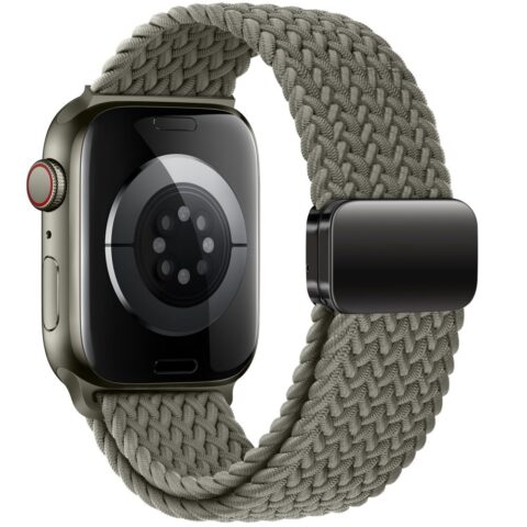 TECH-PROTECT NYLONMAG narukvica za APPLE WATCH 6 / 7 / 8 / 9 / 10 / SE / ULTRA 1 / 2 (44 / 45 / 46 / 49 MM) OLIVE GREY - Slika 3