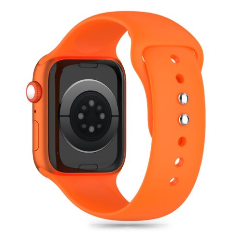 TECH-PROTECT SILICONE narukvica za APPLE WATCH 6 / 7 / 8 / 9 / 10 / SE (40 / 41 / 42 mm) BRIGHT ORANGE - Slika 7