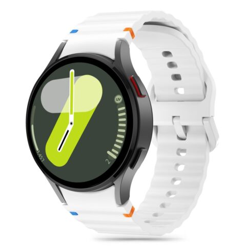TECH-PROTECT SILICONE  SPORT narukvica za SAMSUNG GALAXY WATCH 4 / 5 / 5 PRO / 6 / 7 / FE (bijela) - Slika 1