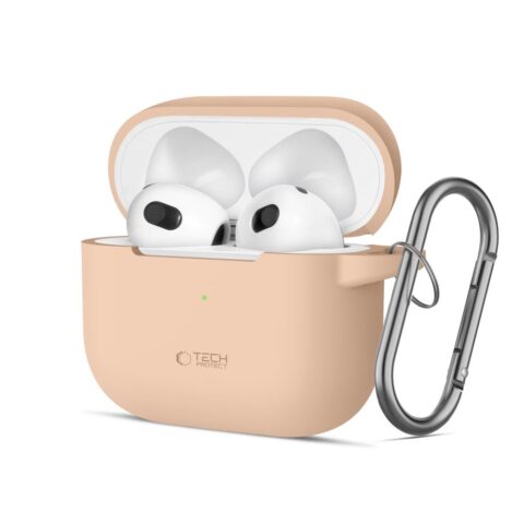 TECH-PROTECT SILICONE HOOK zaštita za APPLE AIRPODS 3 (CAFFE LATTE) - Slika 1
