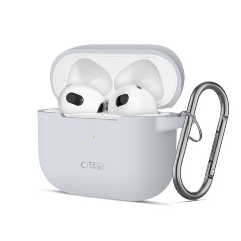 TECH-PROTECT SILICONE HOOK zaštita za APPLE AIRPODS 3 (CRAYON GREY) - Slika 1