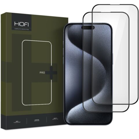 HOFI GLASS PRO+ 2 kaljena stakla za iPHONE 16 PRO (crni rub) - Slika 1