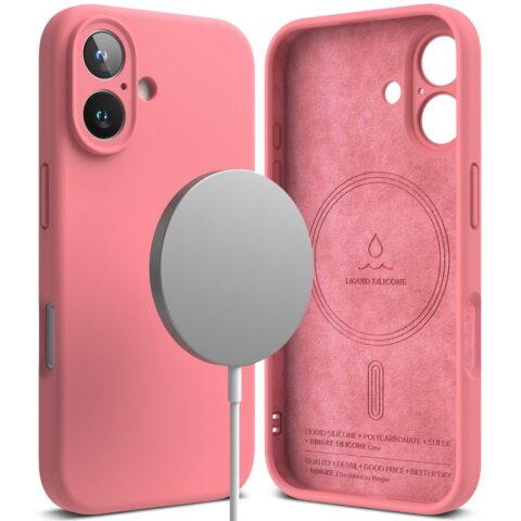 RINGKE SILICONE MAGNETIC zaštita za MAGSAFE iPHONE 16 (PINK) - Slika 1