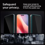 SPIGEN GLAS.TR ”EZ FIT” 2 komada za iPHONE 16 PRO (PRIVACY) - Slika 13
