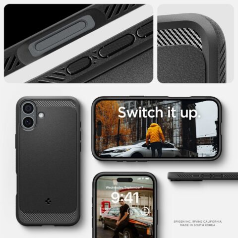 SPIGEN RUGGED ARMOR MAG MAGSAFE za iPHONE 16 (MATTE BLACK) - Slika 13