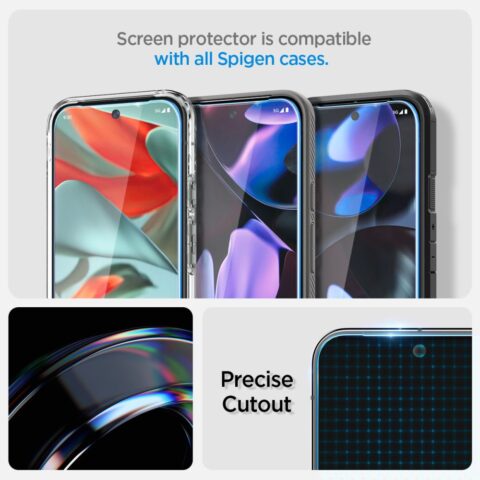 SPIGEN GLAS.TR ”EZ FIT” zaštita 2 zaštitna stakla za GOOGLE PIXEL 9 / 9 PRO / 10 / 10 PRO - Slika 15
