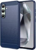 TPU KARBON zaštita za Samsung S24 FE (navy plava) - Slika 3