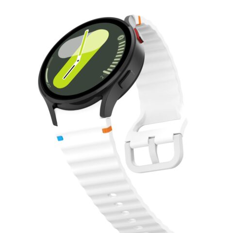 TECH-PROTECT SILICONE  SPORT narukvica za SAMSUNG GALAXY WATCH 4 / 5 / 5 PRO / 6 / 7 / FE (bijela) - Slika 5