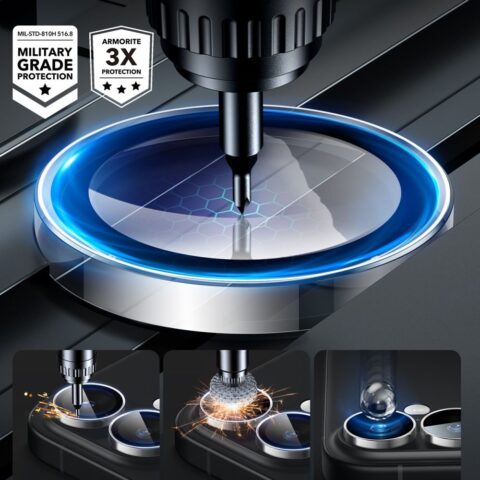 ESR ARMORITE CAMERA PROTECTOR zaštita leće za iPHONE 16 / 16 PLUS (prozirna) - Slika 10