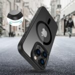 TECH-PROTECT MAGMAT MAGSAFE zaštita za iPHONE 16 PRO (crno/prozirna) - Slika 2