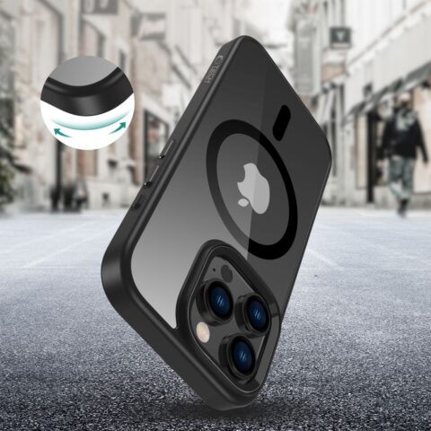 TECH-PROTECT MAGMAT MAGSAFE zaštita za iPHONE 16 PRO (crno/prozirna) - Slika 2