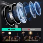 ESR ARMORITE CAMERA PROTECTOR zaštita leće za iPHONE 16 / 16 PLUS (crni rub) - Slika 8