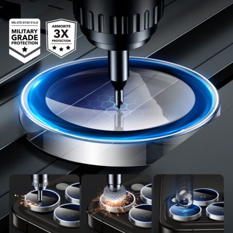 ESR ARMORITE CAMERA PROTECTOR zaštita leće za iPHONE 16 PRO / 16 PRO MAX (prozirna) - Slika 5