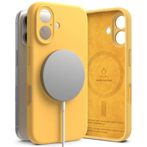 RINGKE SILICONE MAGNETIC zaštita za MAGSAFE iPHONE 16 (YELLOW) - Slika 5