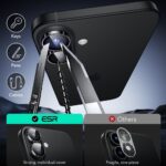 ESR ARMORITE CAMERA PROTECTOR zaštita leće za iPHONE 16 / 16 PLUS (crni rub) - Slika 10