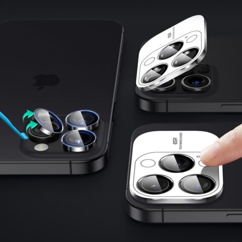 ESR ARMORITE CAMERA PROTECTOR zaštita leće za iPHONE 16 PRO / 16 PRO MAX (crni rub) - Slika 7