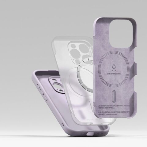 7 RINGKE SILICONE MAGNETIC zaštita za MAGSAFE iPHONE 16 PRO MAX (LIGHT PURPLE) - Slika 8