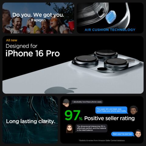 SPIGEN ULTRA HYBRID zaštita za iPHONE 16 PRO (FROST BLACK) - Slika 8