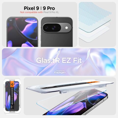 SPIGEN GLAS.TR ”EZ FIT” zaštita 2 zaštitna stakla za GOOGLE PIXEL 9 / 9 PRO / 10 / 10 PRO - Slika 10