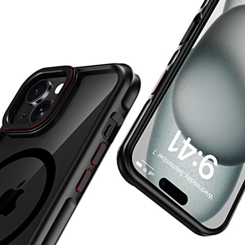 TECH-PROTECT MAGHYBRID MAGSAFE zaštita za iPHONE 15 (BLACK/RED) - Slika 2