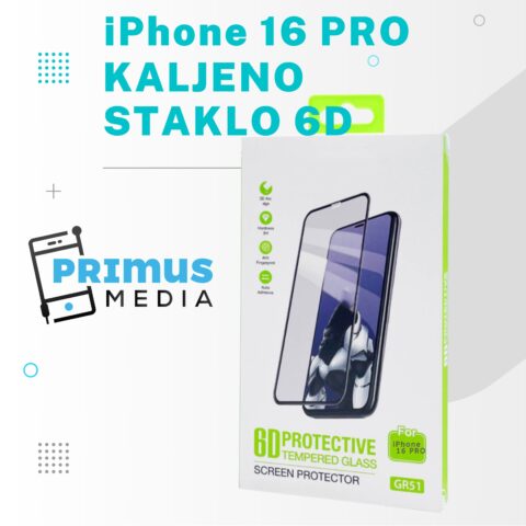 iPhone 16 PRO kaljeno staklo 6D - Slika 1