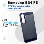 TPU KARBON zaštita za Samsung S24 FE (navy plava)