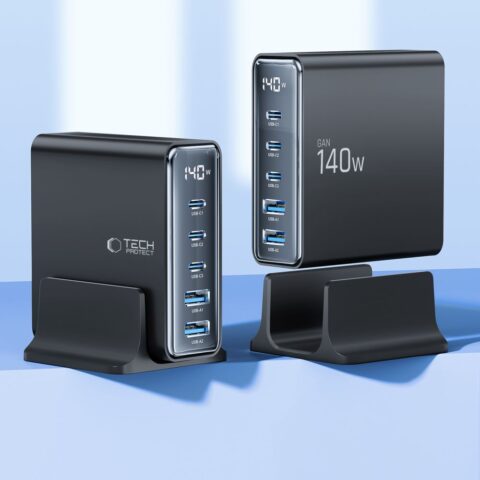 TECH-PROTECT DC140W-GAN 5-utora brzi stolni punjač PD140W/QC3.0 - Slika 7
