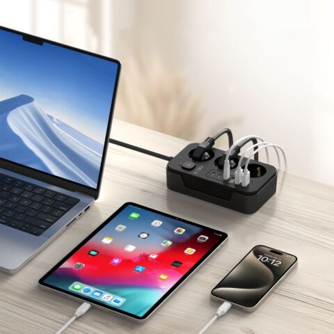 5 Tech-Protect PC3X6 razvodnik 3 USB & 3 TIP-C & 3 utičnice 200cm - Slika 7