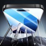 ESR ARMORITE kaljeno staklo sa aplikatotom za iPHONE 16 PLUS (crni rub) - Slika 5