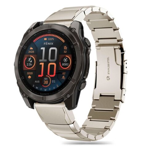 1 TECH-PROTECT STEELBAND narukvica za GARMIN FENIX 5X / 5X PLUS / 6X / 6X PRO / 7X / 8 (51 mm) TITANIUM - Slika 1