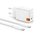 SPIGEN ARCSTATION PRO GAN-651 strujni punjač 65W + TIP-C kabel (bijeli)