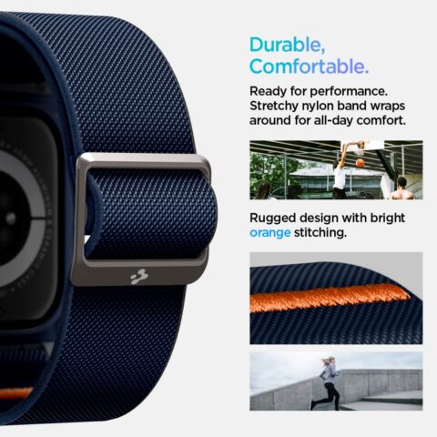 13 SPIGEN LITE FIT ”PRO” narukvica/zaštita za APPLE WATCH 10 (46 mm) NAVY BLUE - Slika 4
