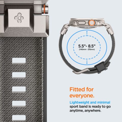 SPIGEN DURAPRO ARMOR narukvica za APPLE WATCH 4 / 5 / 6 / 7 / 8 / 9 / SE / ULTRA 1 / 2 (42 / 44 / 45 / 49 mm) (GREY) - Slika 10