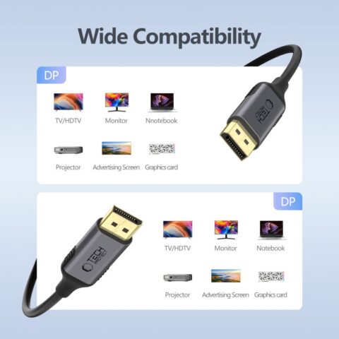 TECH-PROTECT ULTRABOOST kabel DISPLAYPORT u DISPLAYPORT 1.4 4K 60HZ 200cm - Slika 3