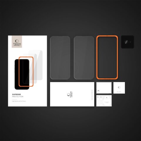 TECH-PROTECT SUPREME SET iPHONE 16E / 17E (3 proizvoda - 2x kaljeno staklo 1x zaštita kamere) - Slika 3