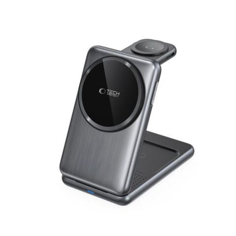 TECH-PROTECT QI15W-A42 3 u 1 MAGNETIC MAGSAFE bežični punjač (SPACE GREY) - Slika 2