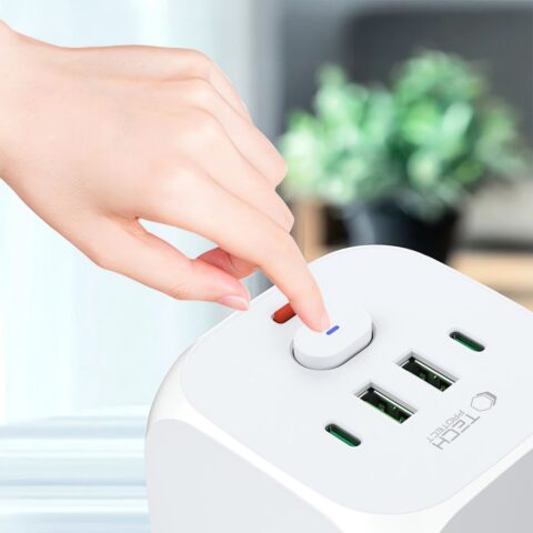 Tech-Protect PCL3X4 razvodnik 2 USB & 2 TYPE-C & 3x utičnica/razdjelnik - Slika 6