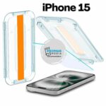 Premium kaljeno staklo 3D sa aplikatorom za instalaciju komplet za iPhone 15