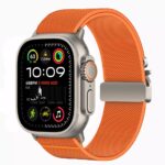 TECH-PROTECT NYLON CLASP APPLE WATCH 6 / 7 / 8 / 9 / 10 / SE / ULTRA 1 / 2 (44 / 45 / 46 / 49 mm) (ORANGE) - Slika 3