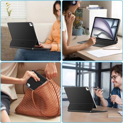 11 TECH-PROTECT torbica + tipkovnica MAGNETIC iPAD PRO 12.9” 4 / 5 / 6 / 2020-2022 / AIR 13” 1 / 2 / 2024-2025 (crna) - Slika 12