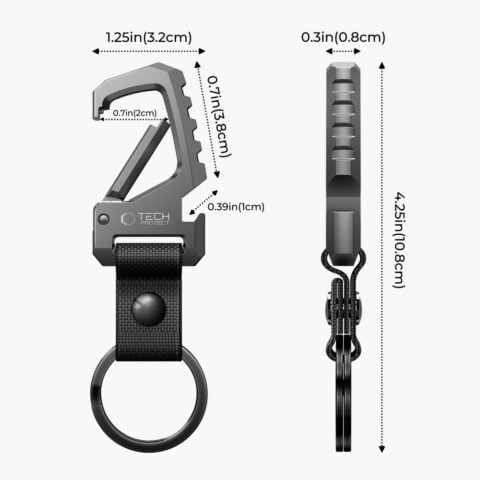 Tech-Protect Slidelock CARABINER privjesak za ključeve (GUNMETAL) - Slika 7