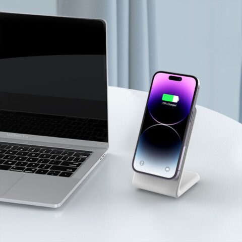 TECH-PROTECT QI15W-A38 MAGNETIC MAGSAFE bežični punjač (bijeli) - Slika 8