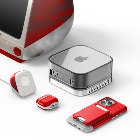 SPIGEN CLASSIC C1 APPLE sat stalak za punjač (RUBY) - Slika 4