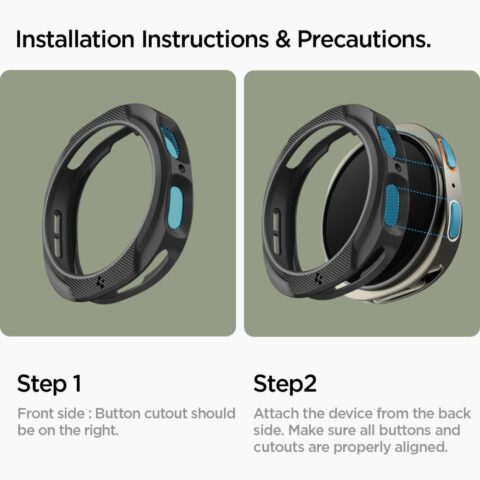 SPIGEN liquid air SAMSUNG GALAXY WATCH 8 CLASSIC (44 mm) zaštita MATTE BLACK - Slika 16
