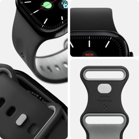 SPIGEN NANO POP narukvica za APPLE WATCH 6 / 7 / 8 / 9 / 10 / SE / ULTRA 1 / 2 (44 / 45 / 46 / 49 mm) BLACK SESAME - Slika 9