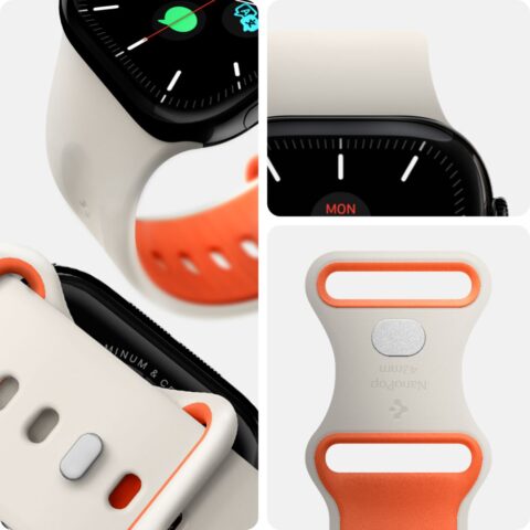 SPIGEN NANO POP narukvica za APPLE WATCH 6 / 7 / 8 / 9 / 10 / SE (40 / 41 / 42 mm) ORANGE BEIGE - Slika 9