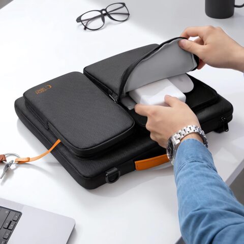 TECH-PROTECT Defender Bag univerzalna torbica za laptop 15-16" (BLACK/ORANGE) - Slika 8